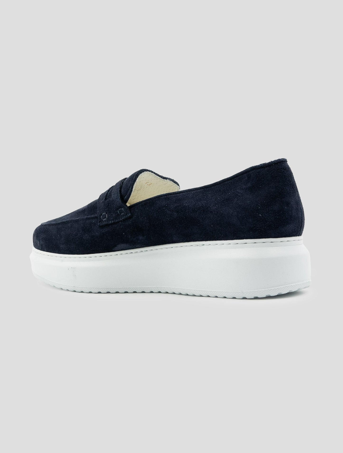 Kiton Blue Leather Suede Loafers