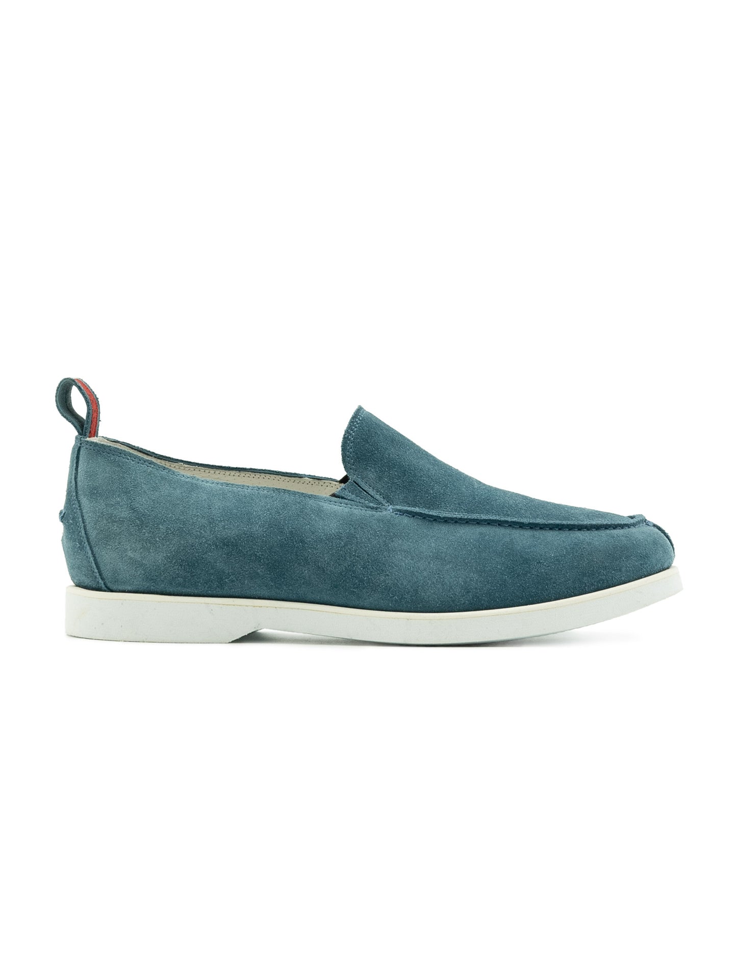 Kiton Blue Leather Suede Loafers