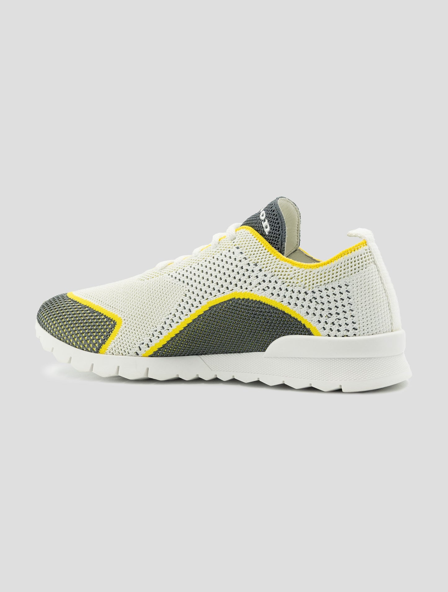 Kiton Gray Yellow Cotton Ea Sneakers