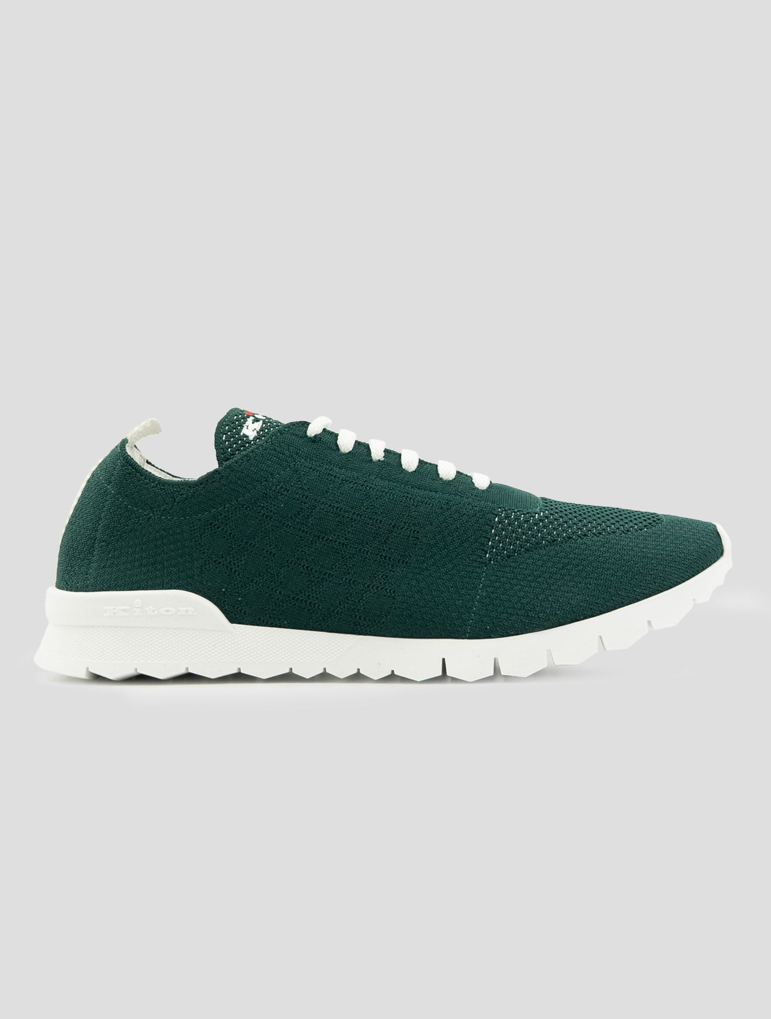 Kiton Green Cotton Ea Sneakers