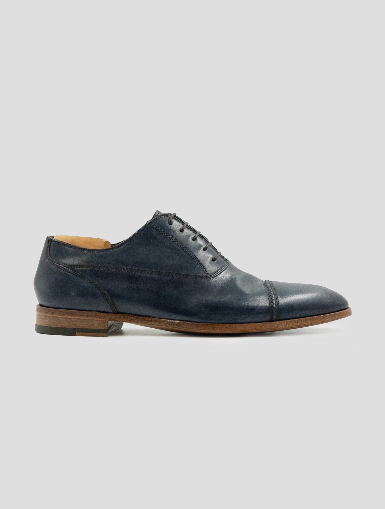 Kiton Blue Leather Dress Shoes