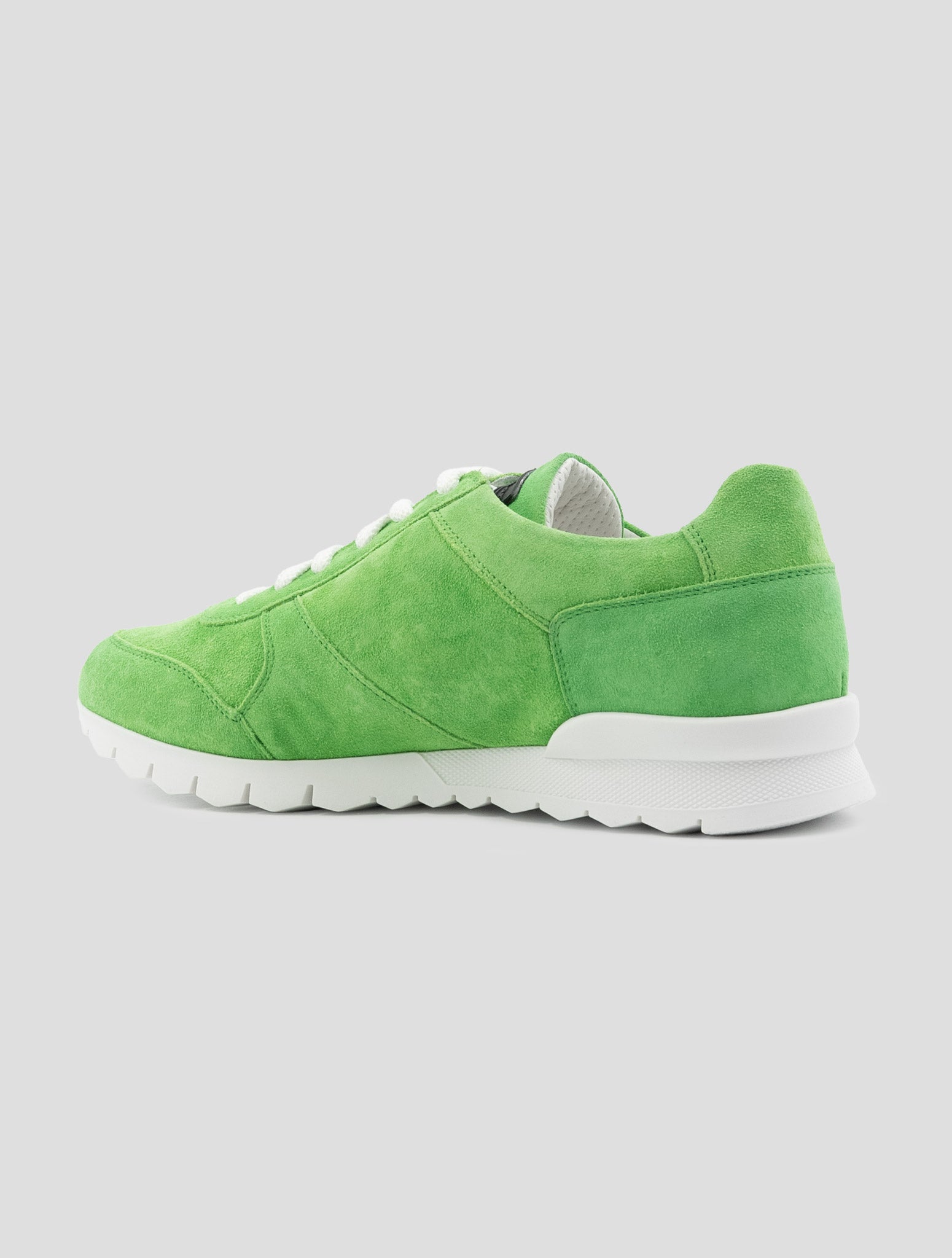 Kiton Green Leather Suede Sneakers