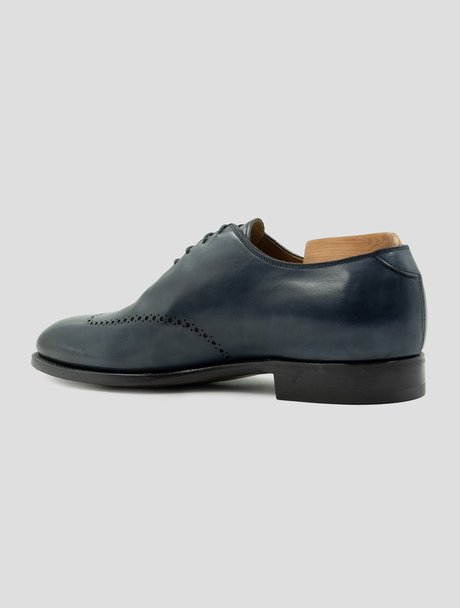Kiton Blue Leather Dress Shoes