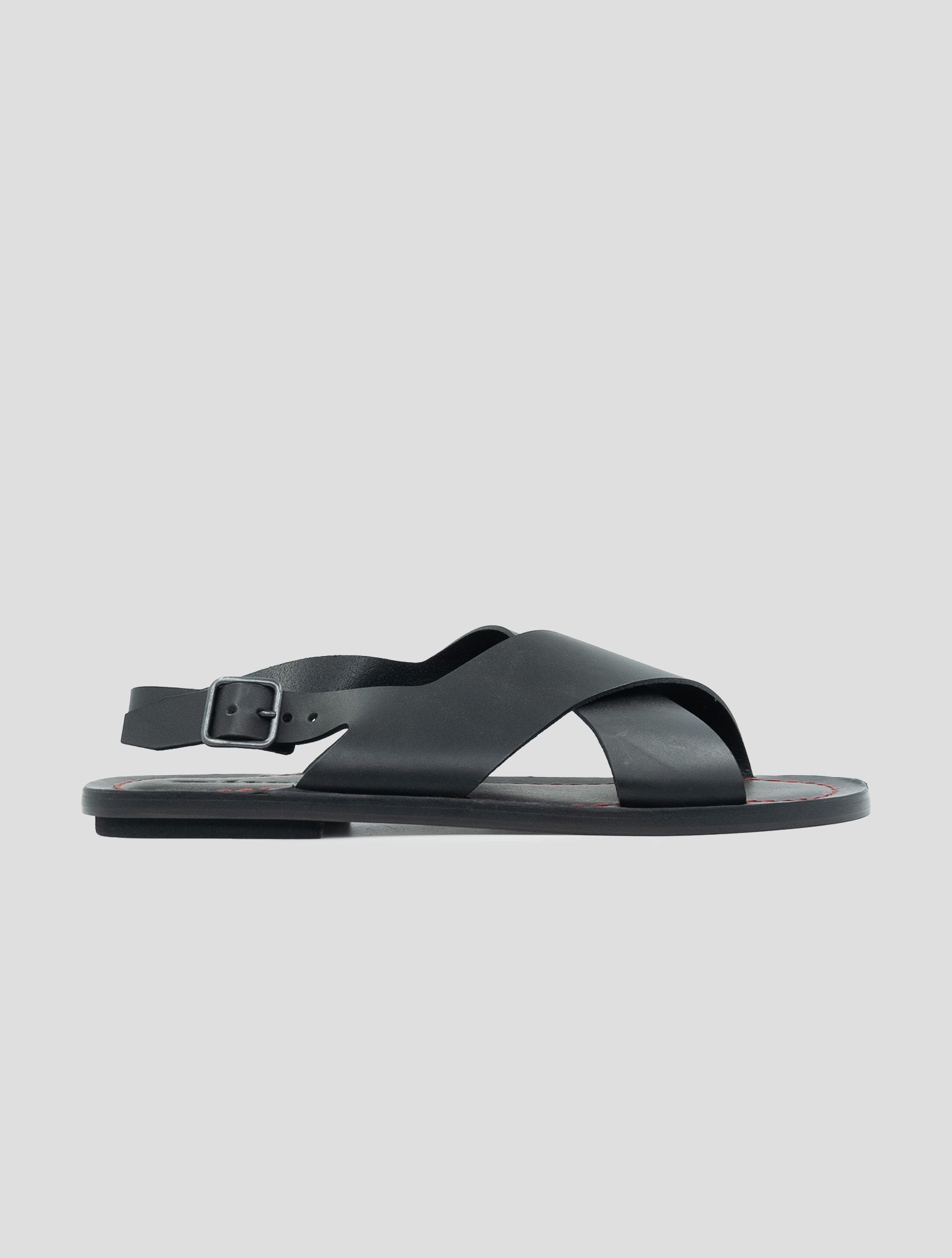 Kiton Black Leather Sandals