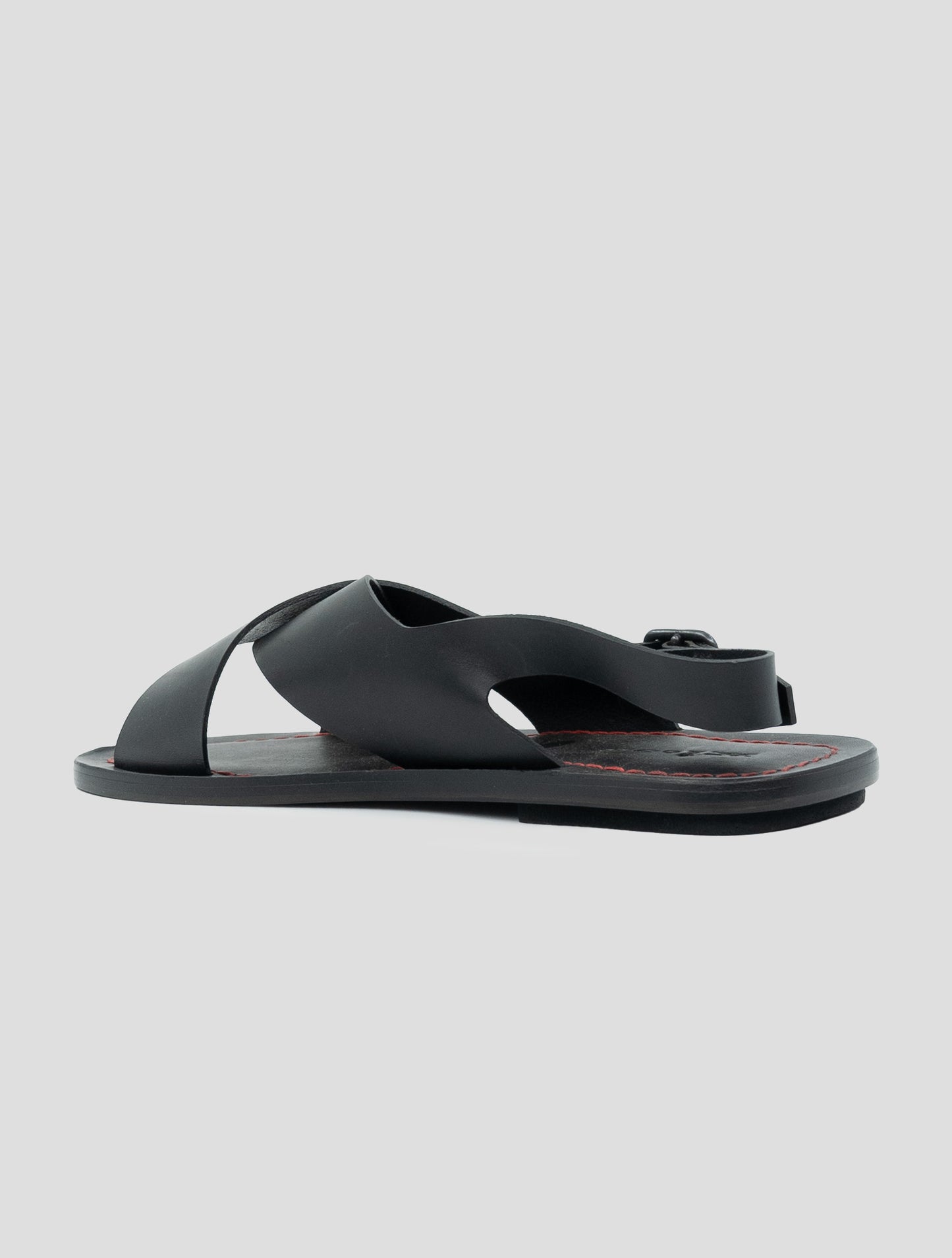 Kiton Black Leather Sandals