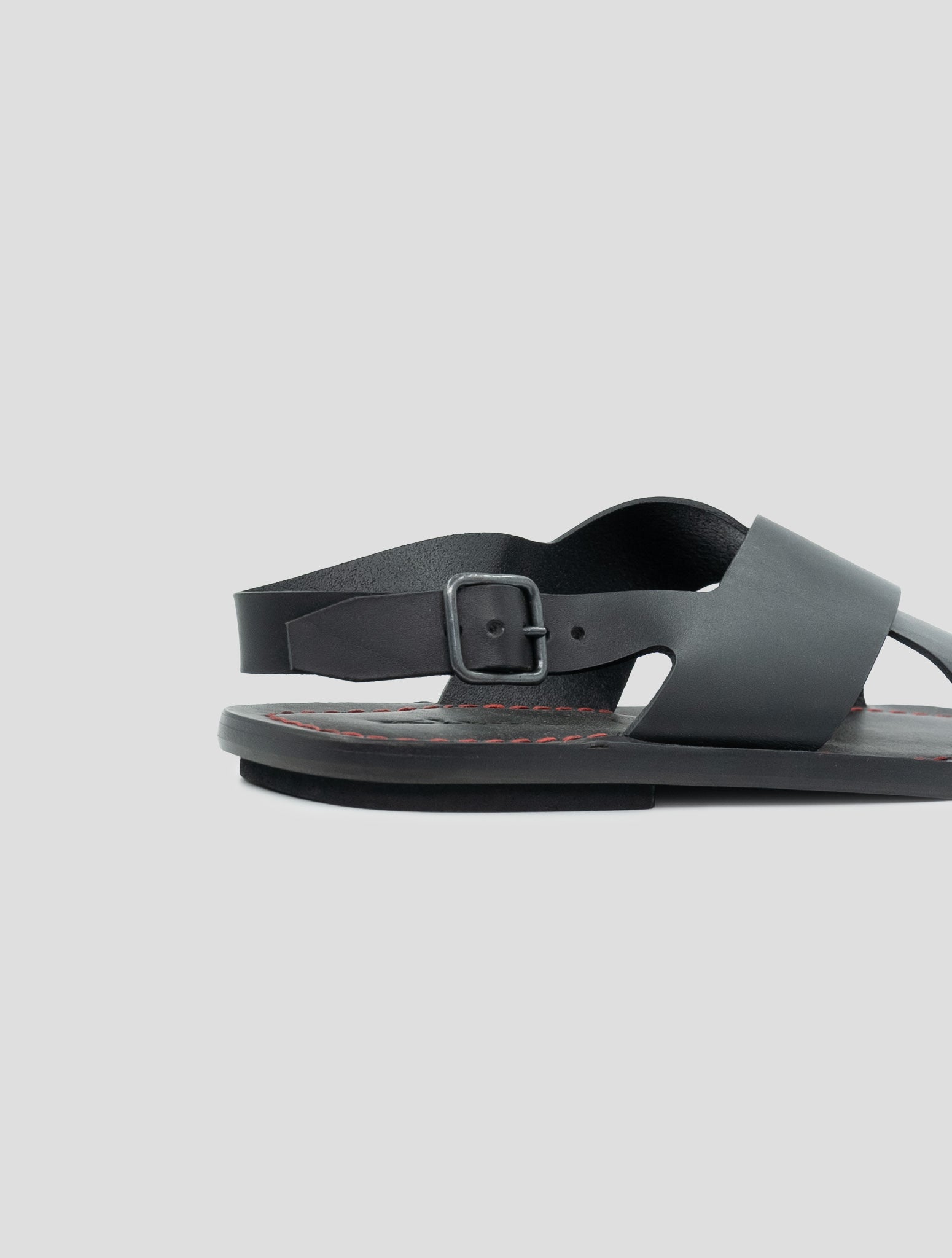 Kiton Black Leather Sandals