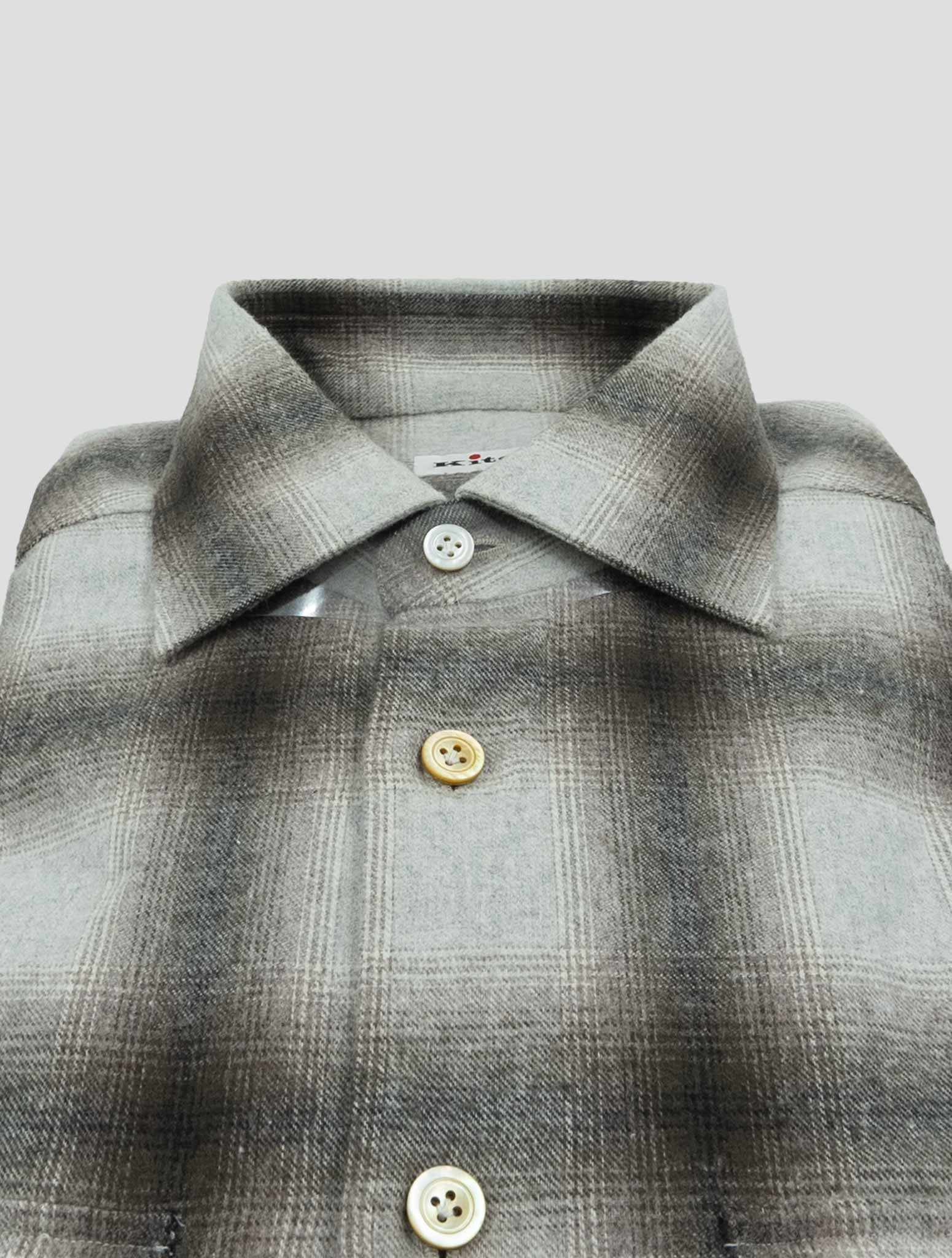 Kiton Gray Cotton Shirt