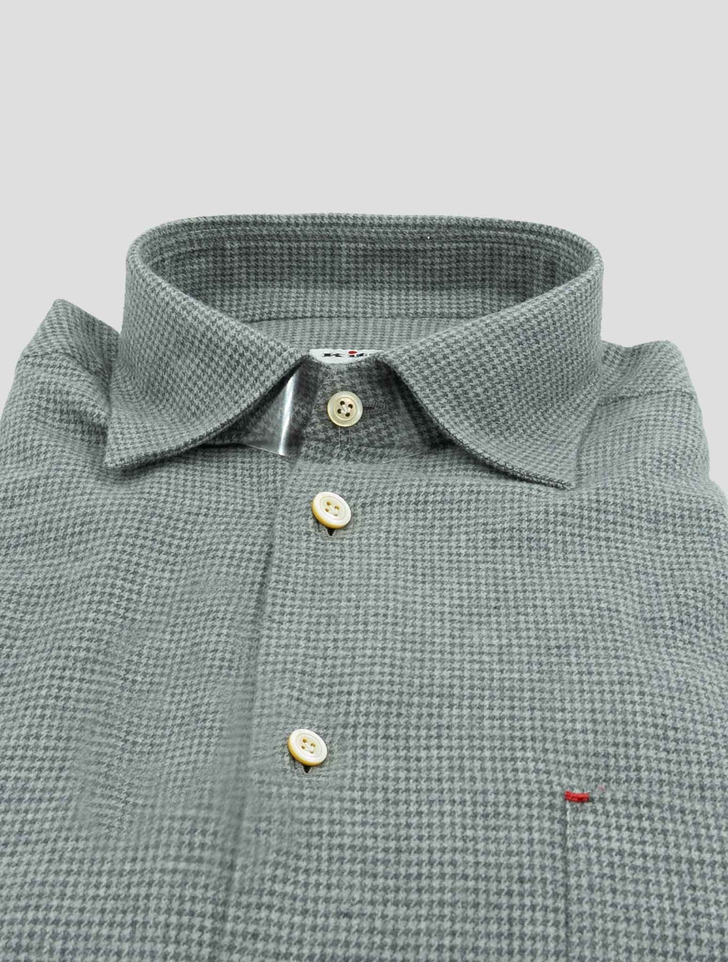 Kiton Gray Cotton Shirt