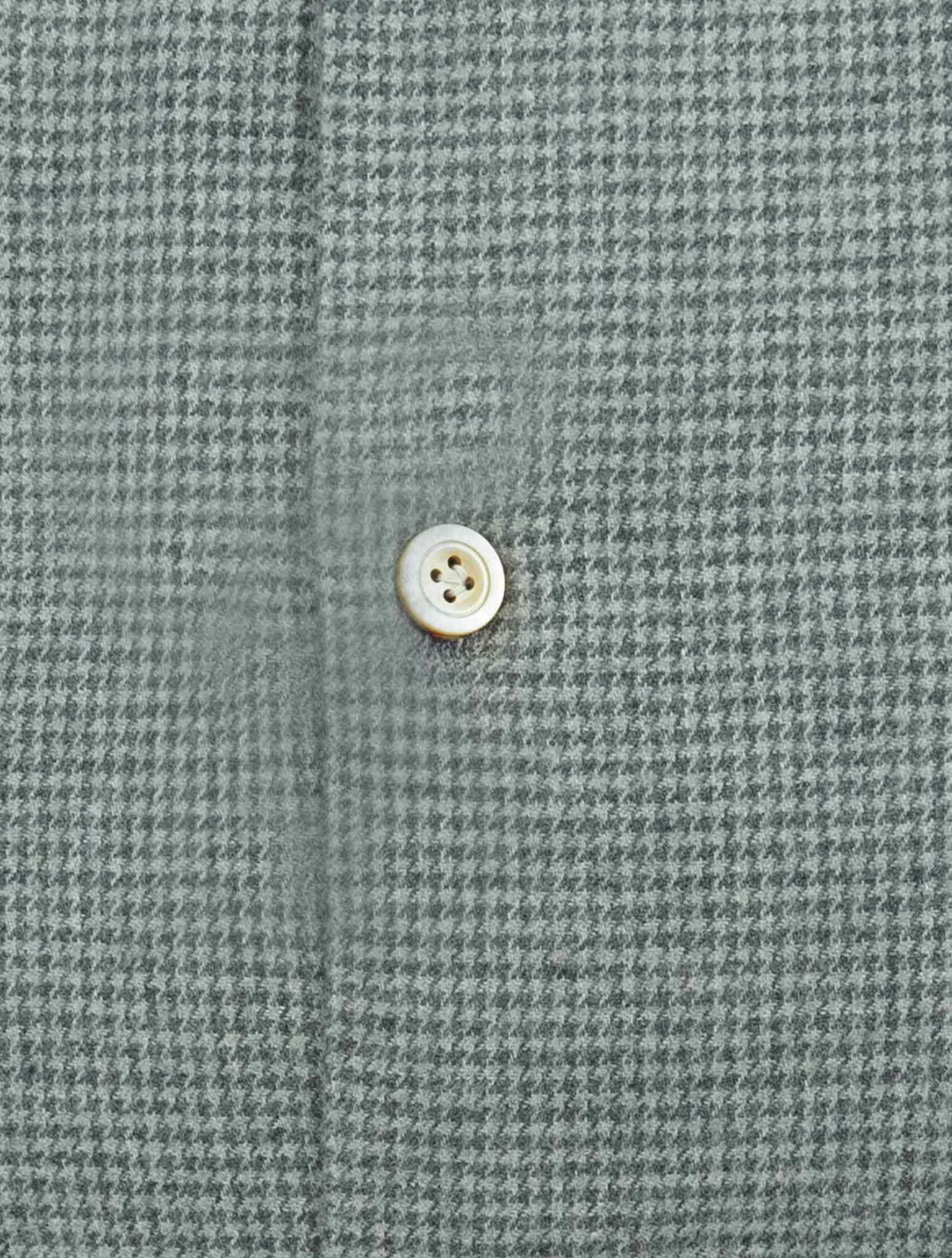 Kiton Gray Cotton Shirt