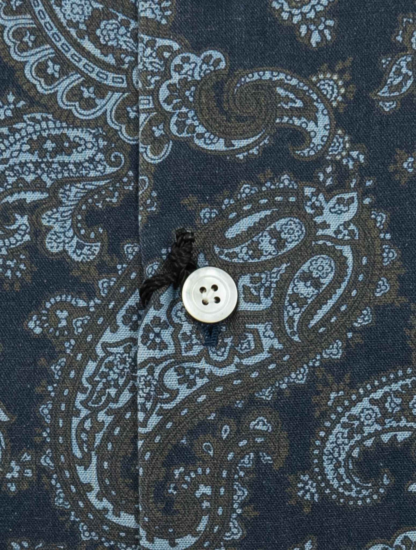 Kiton Blue Cotton Shirt