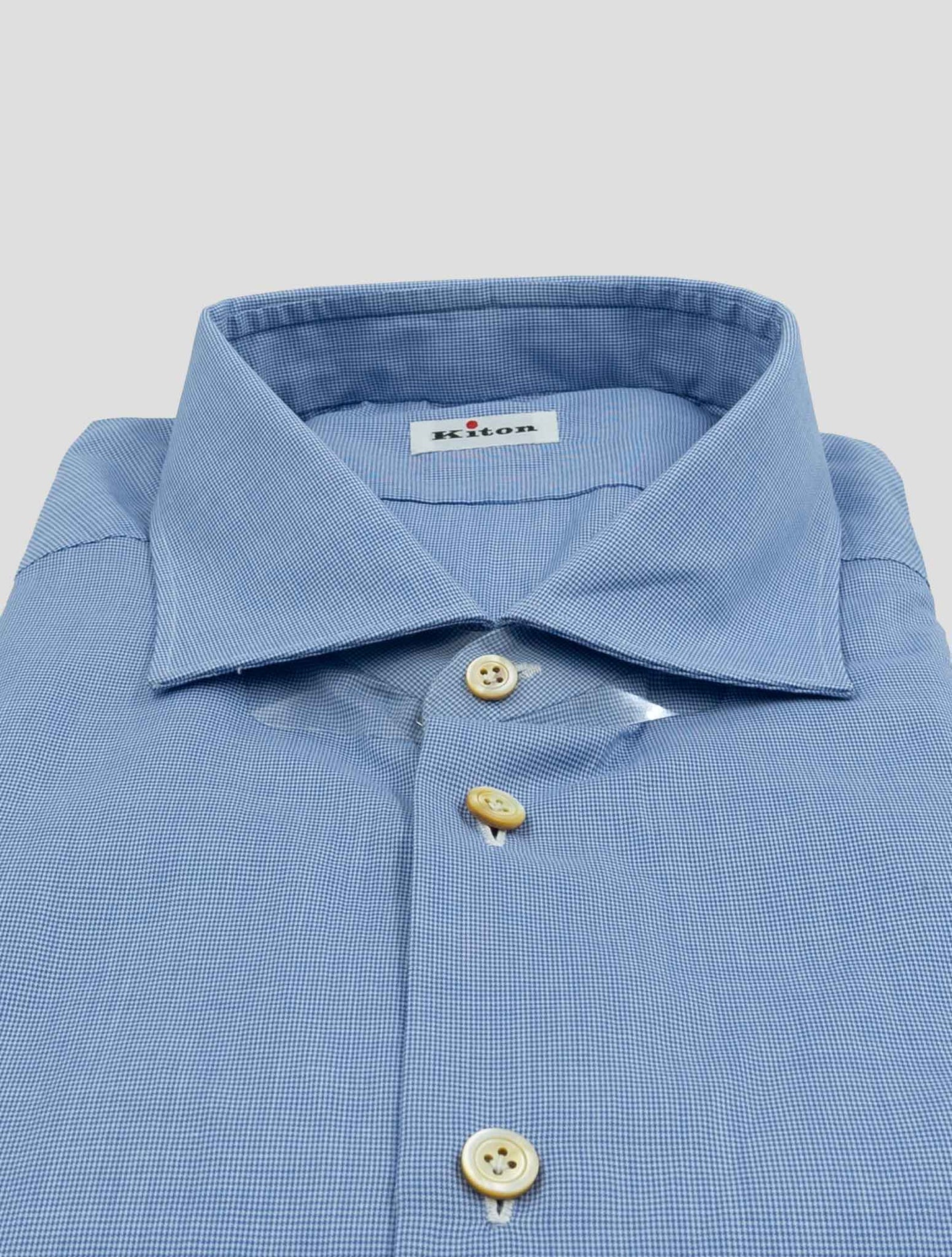 Kiton Light Blue Cotton Shirt