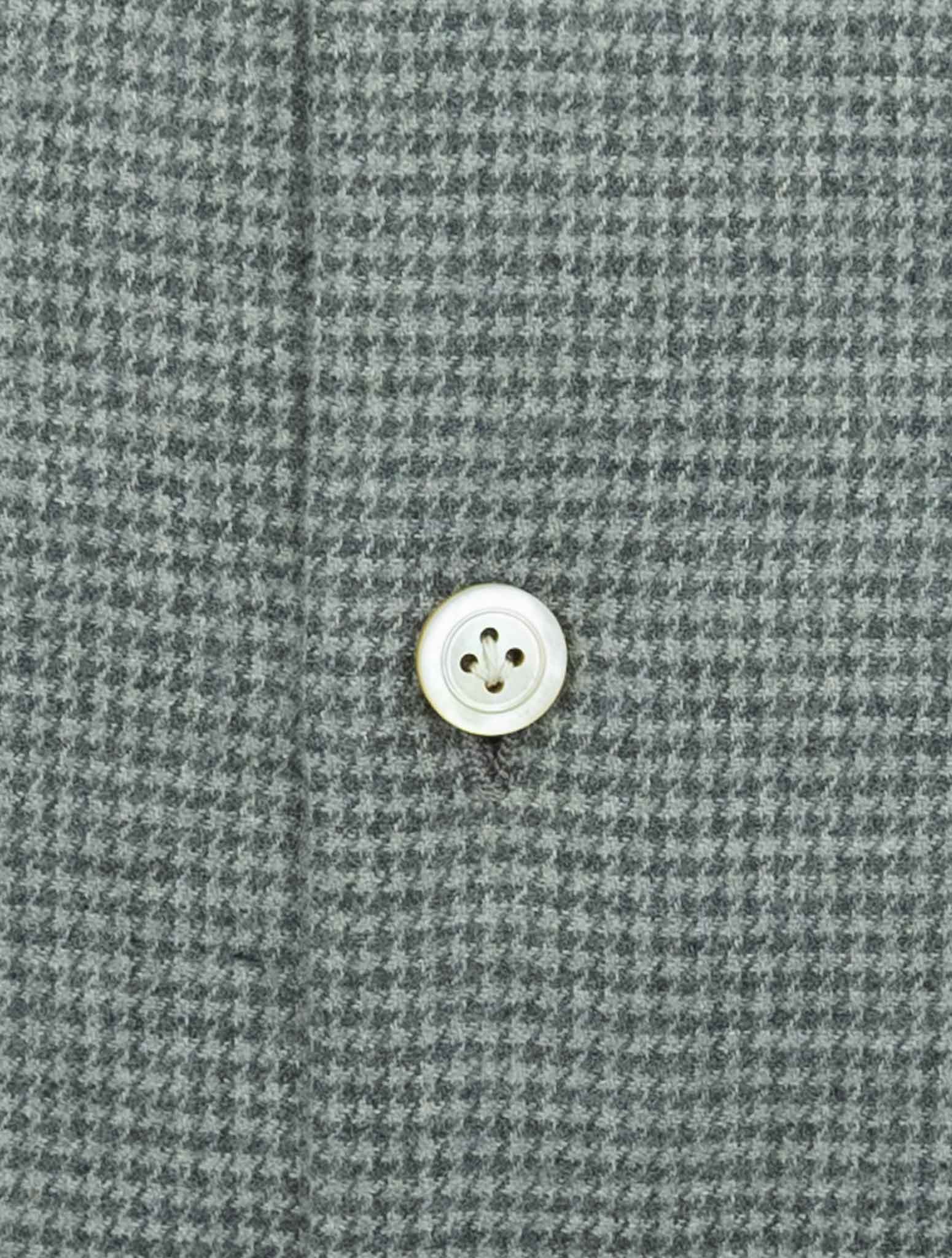 Kiton Gray Cotton Shirt