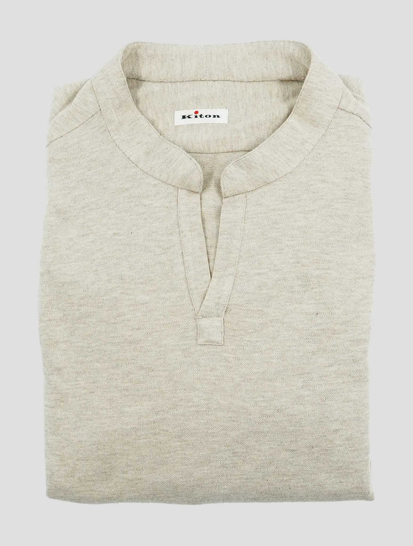 Kiton Beige Cotton Cashmere Capri Sweater Shirt