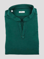 Kiton Green Cotton Ea Capri Sweater Shirt