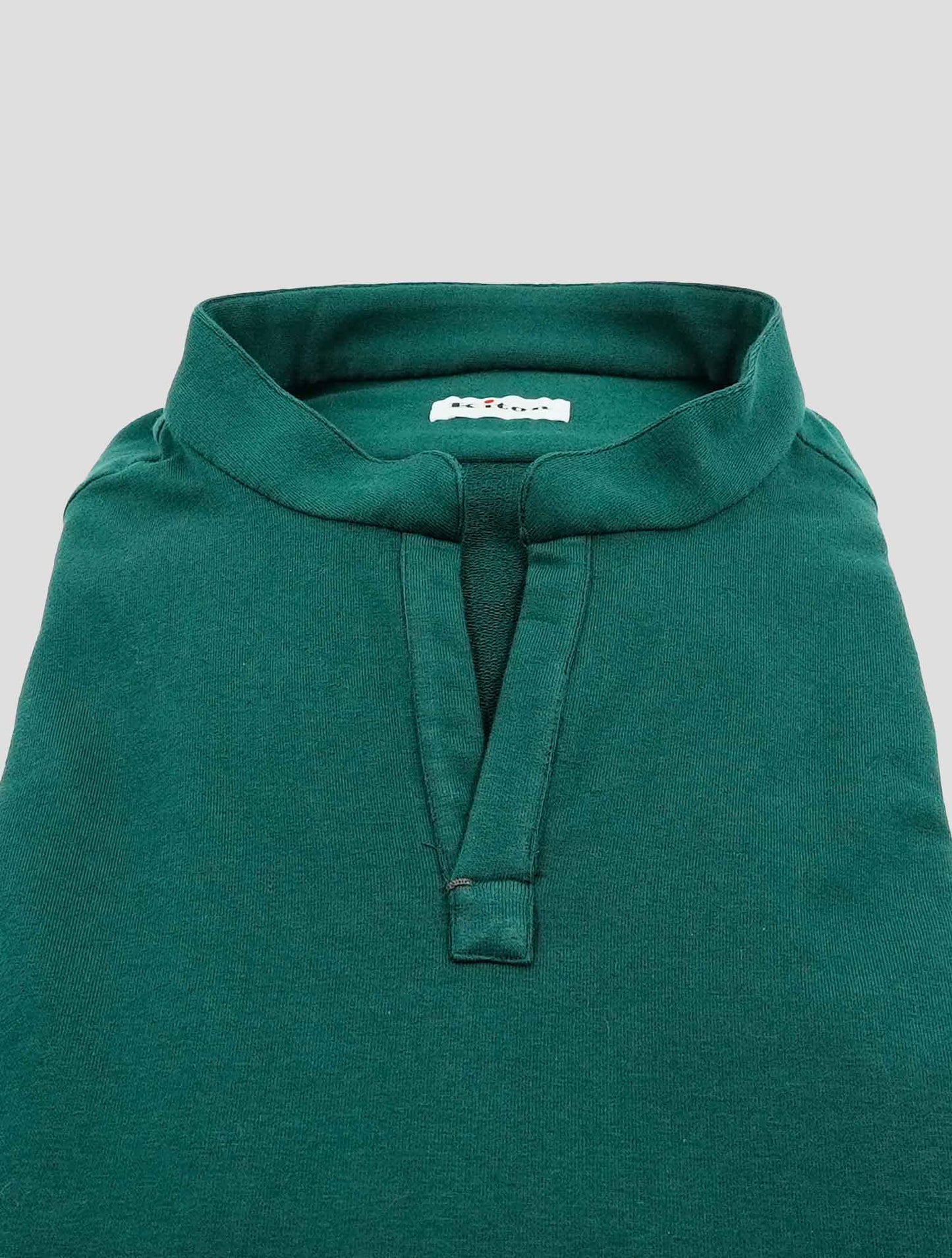 Kiton Green Cotton Ea Capri Sweater Shirt