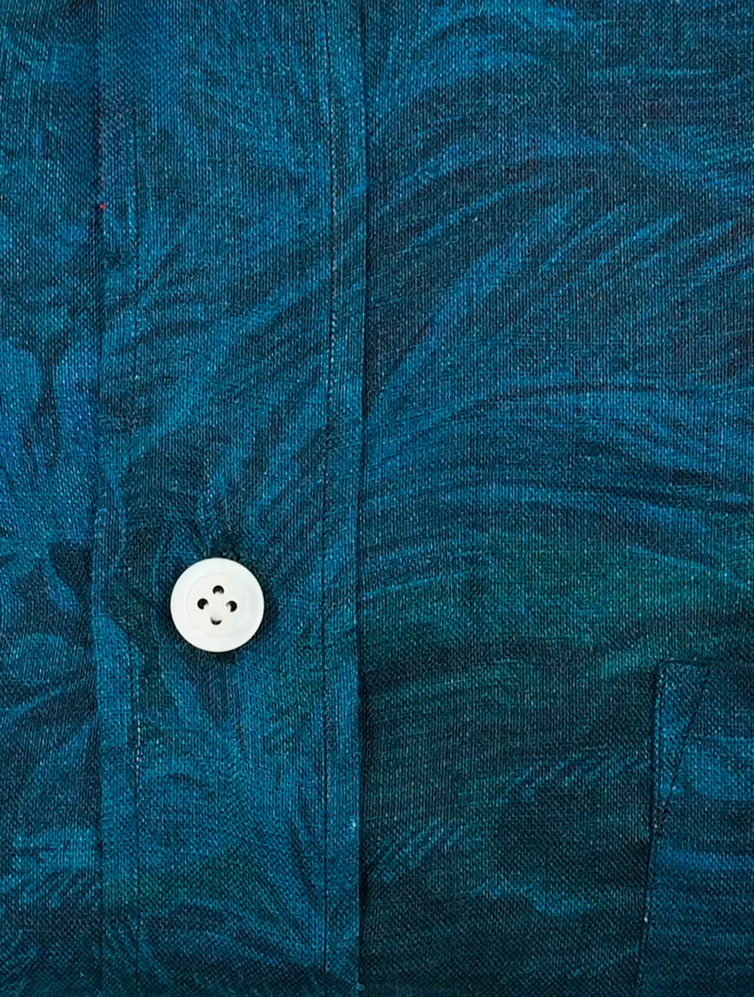 Kiton Blue Linen Shirt