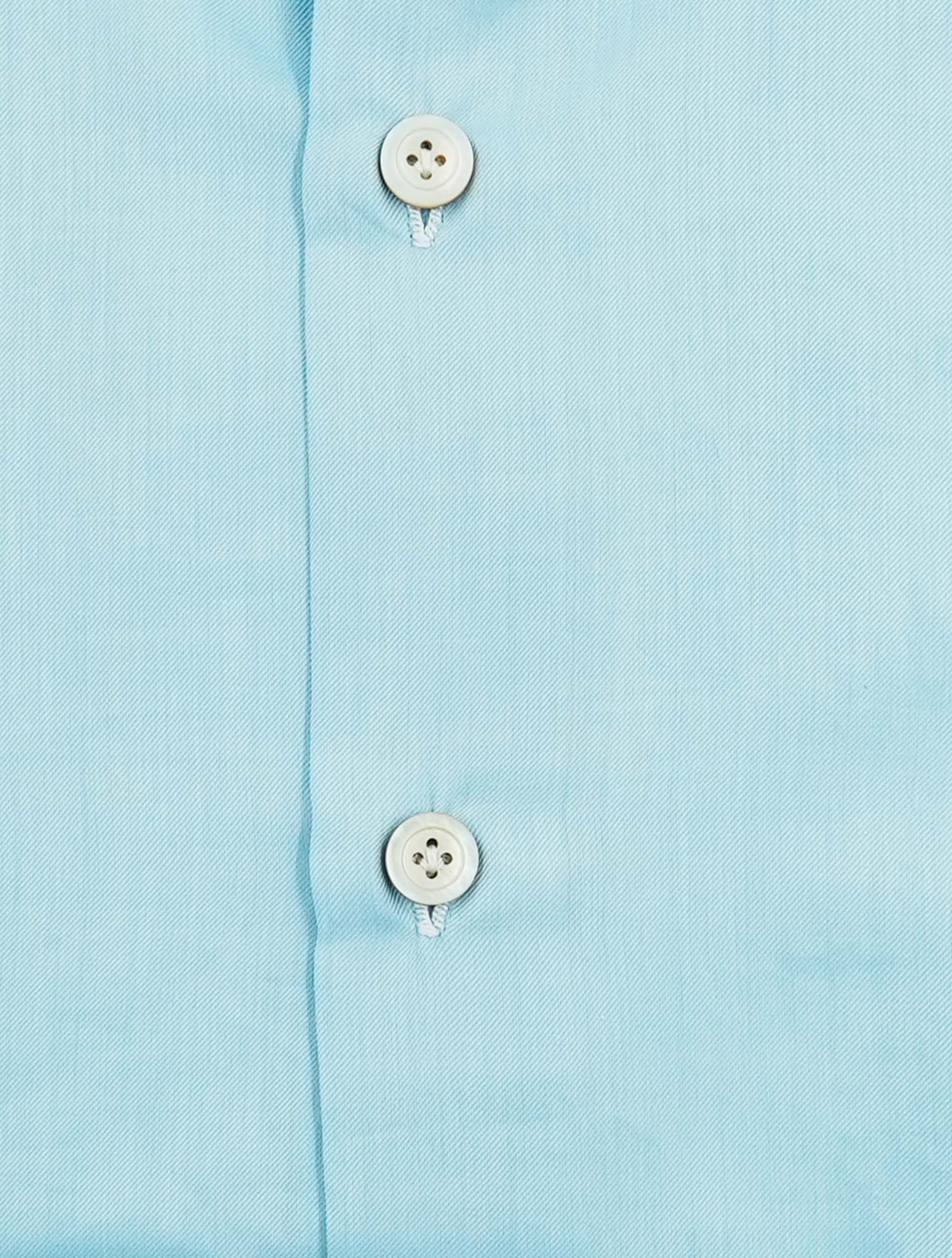 Kiton Blue Cotton Shirt