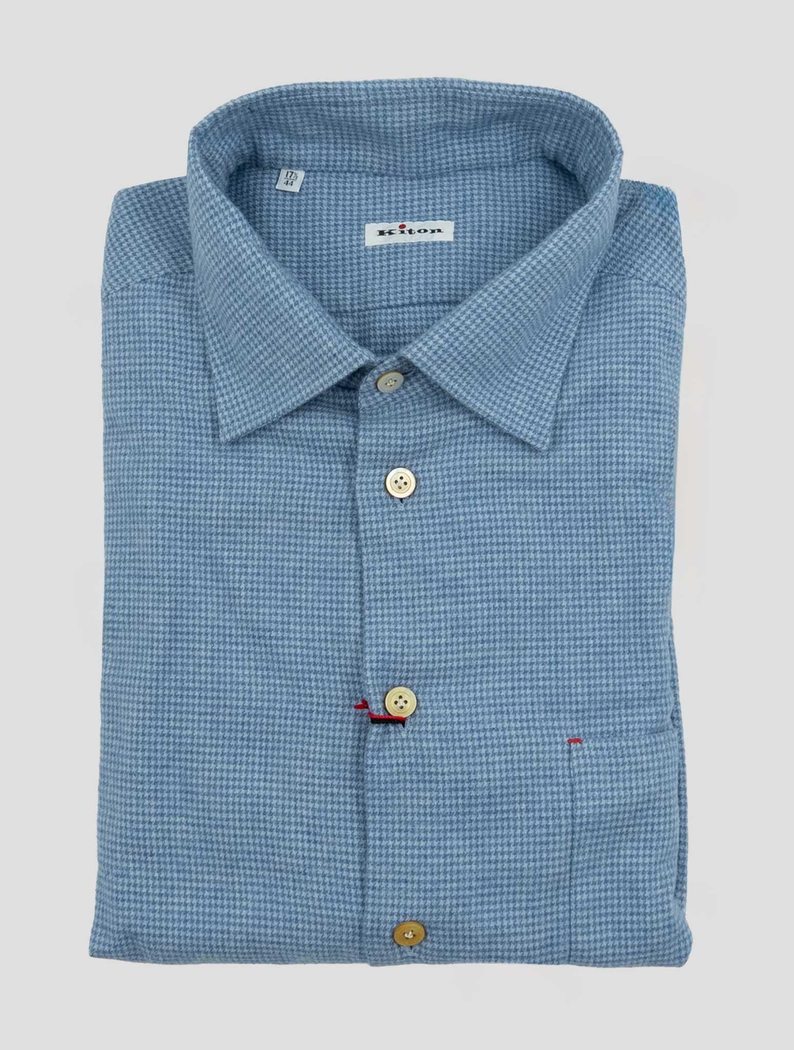 Kiton Light Blue Cotton Shirt