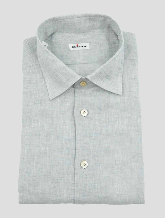 Kiton Light Gray Cotton Shirt