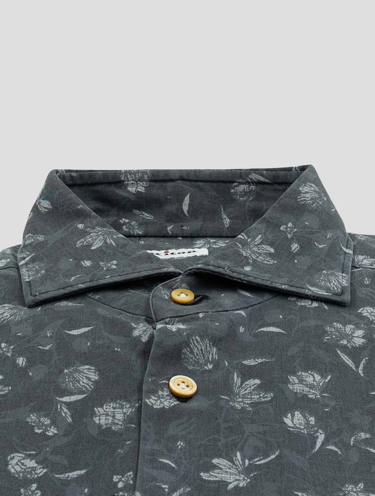 Kiton Gray Cotton Shirt