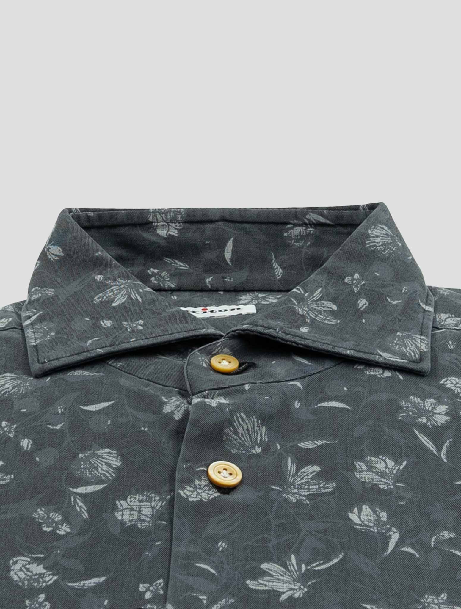 Kiton Gray Cotton Shirt
