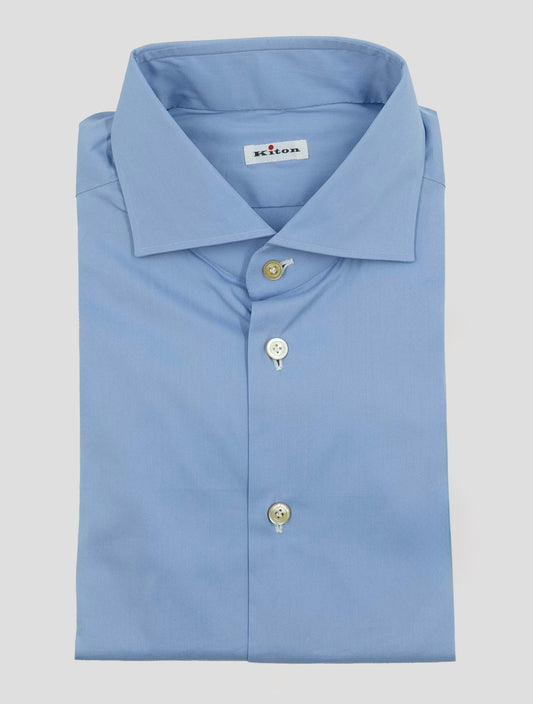Kiton Light Blue Cotton Pa Ea Shirt