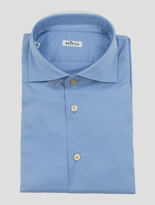 Kiton Light Blue Cotton Pa Ea Shirt