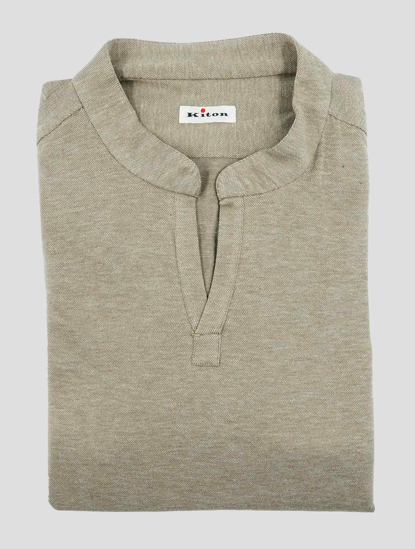 Kiton Beige Cotton Cashmere Capri Shirt Polo