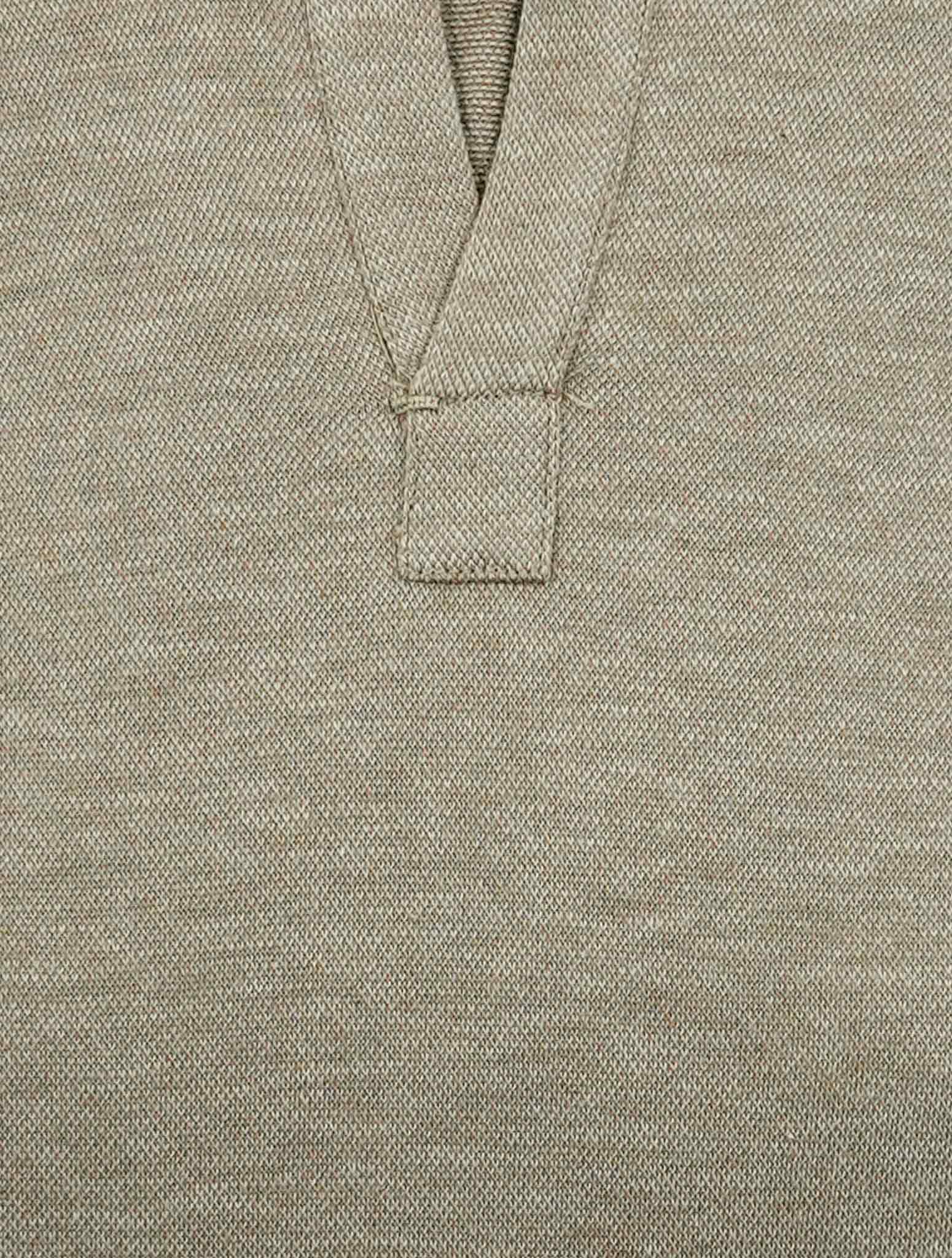 Kiton Beige Cotton Cashmere Capri Shirt Polo