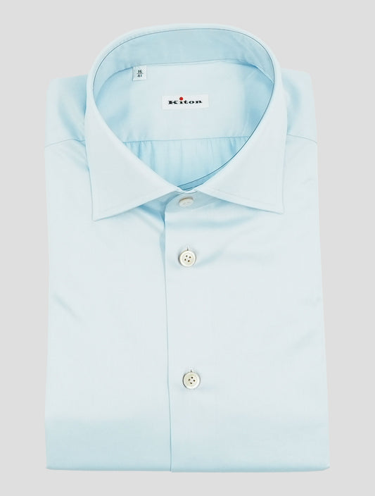 Kiton Light Blue Cotton Shirt