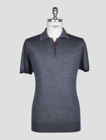 Kiton Gray Cotton Polo Half Zip