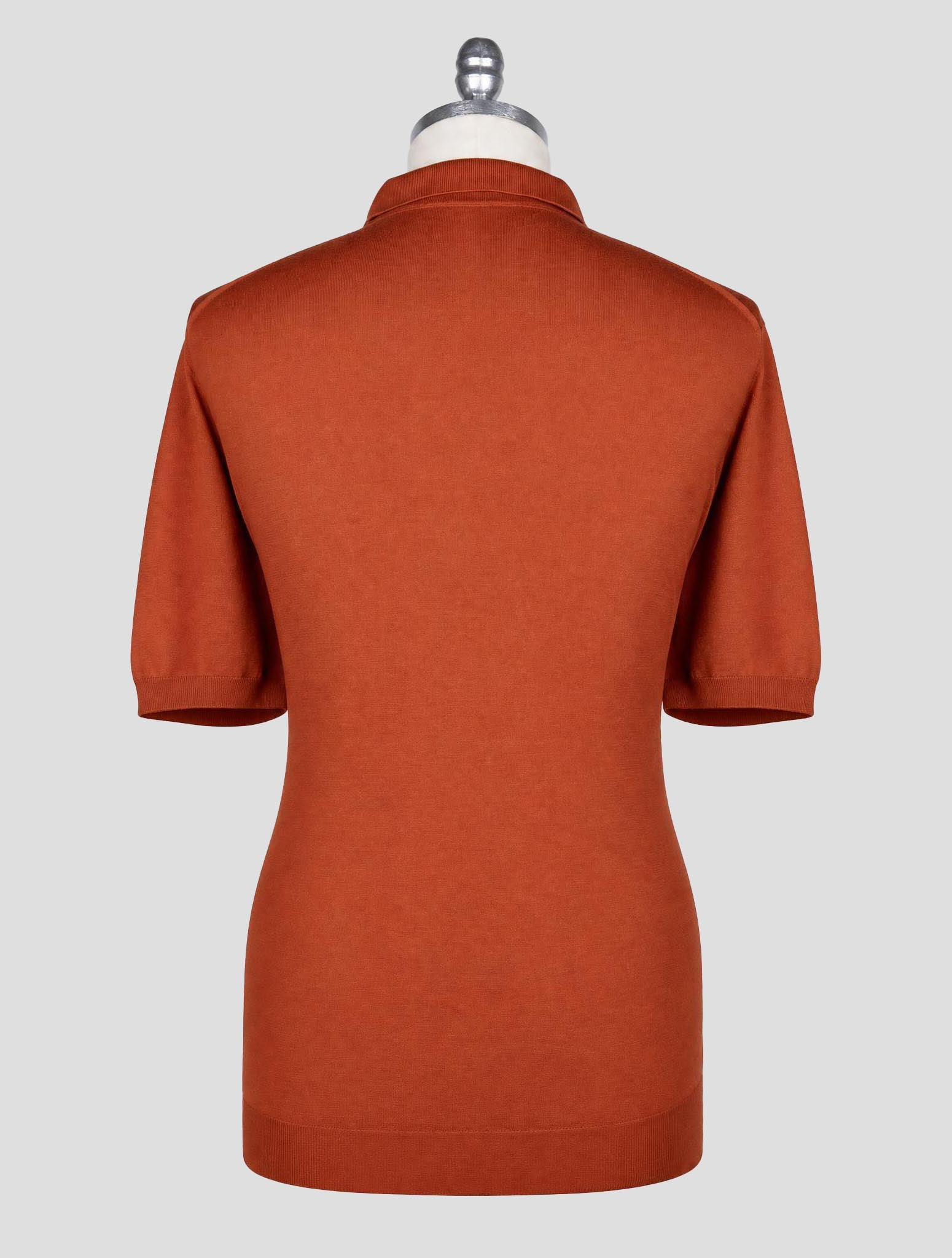 Kiton Brown Cotton Polo Half Zip
