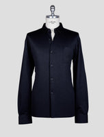 Kiton Knt Blue Cotton Shirt