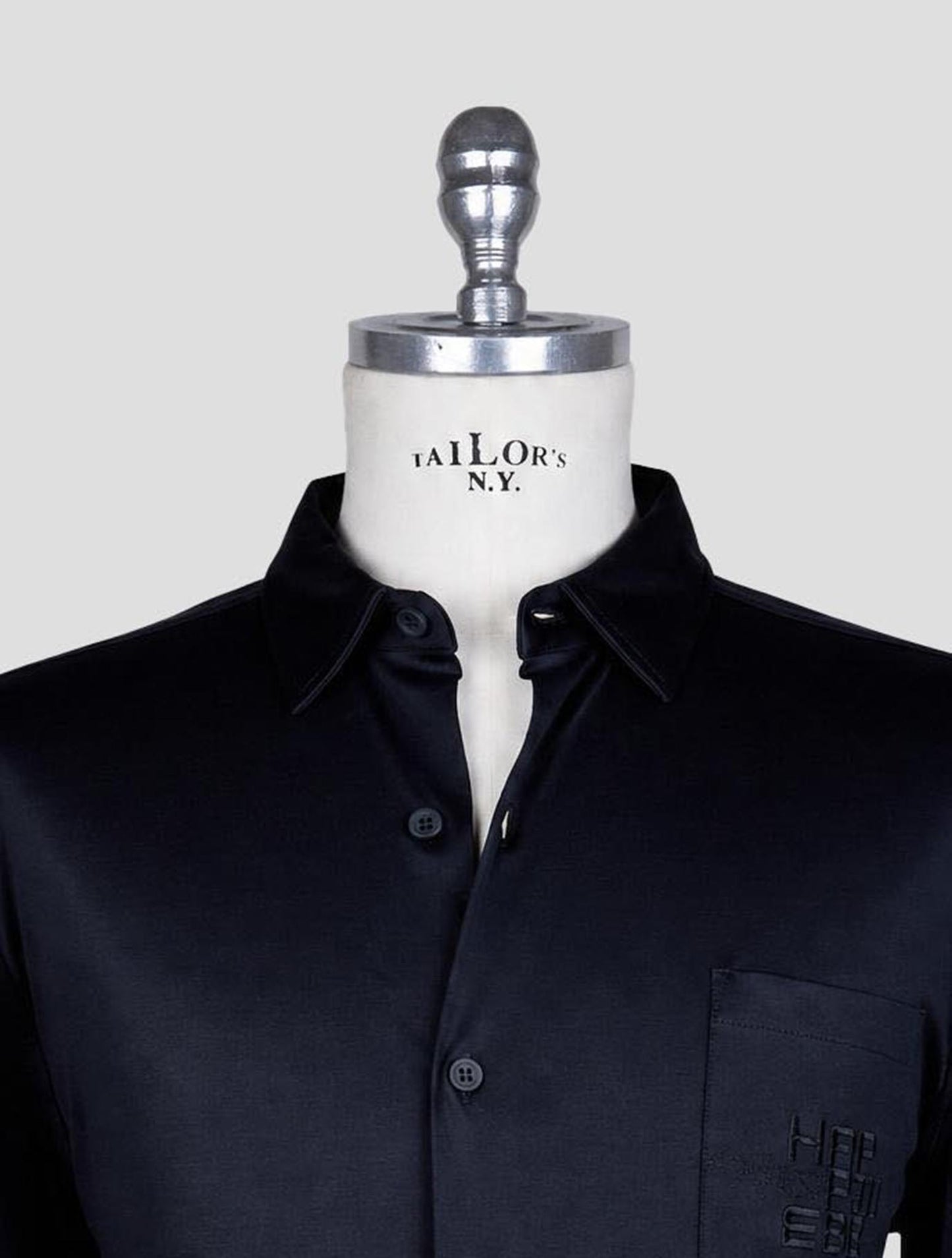 Kiton Knt Blue Cotton Shirt