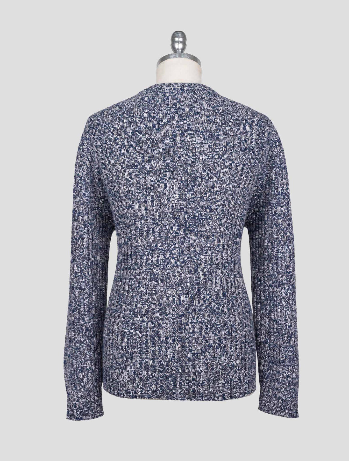 Kiton Blue White Cashmere Sweater Crewneck