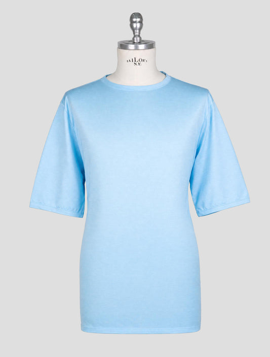 Kiton Light Blue Cotton T-Shirt