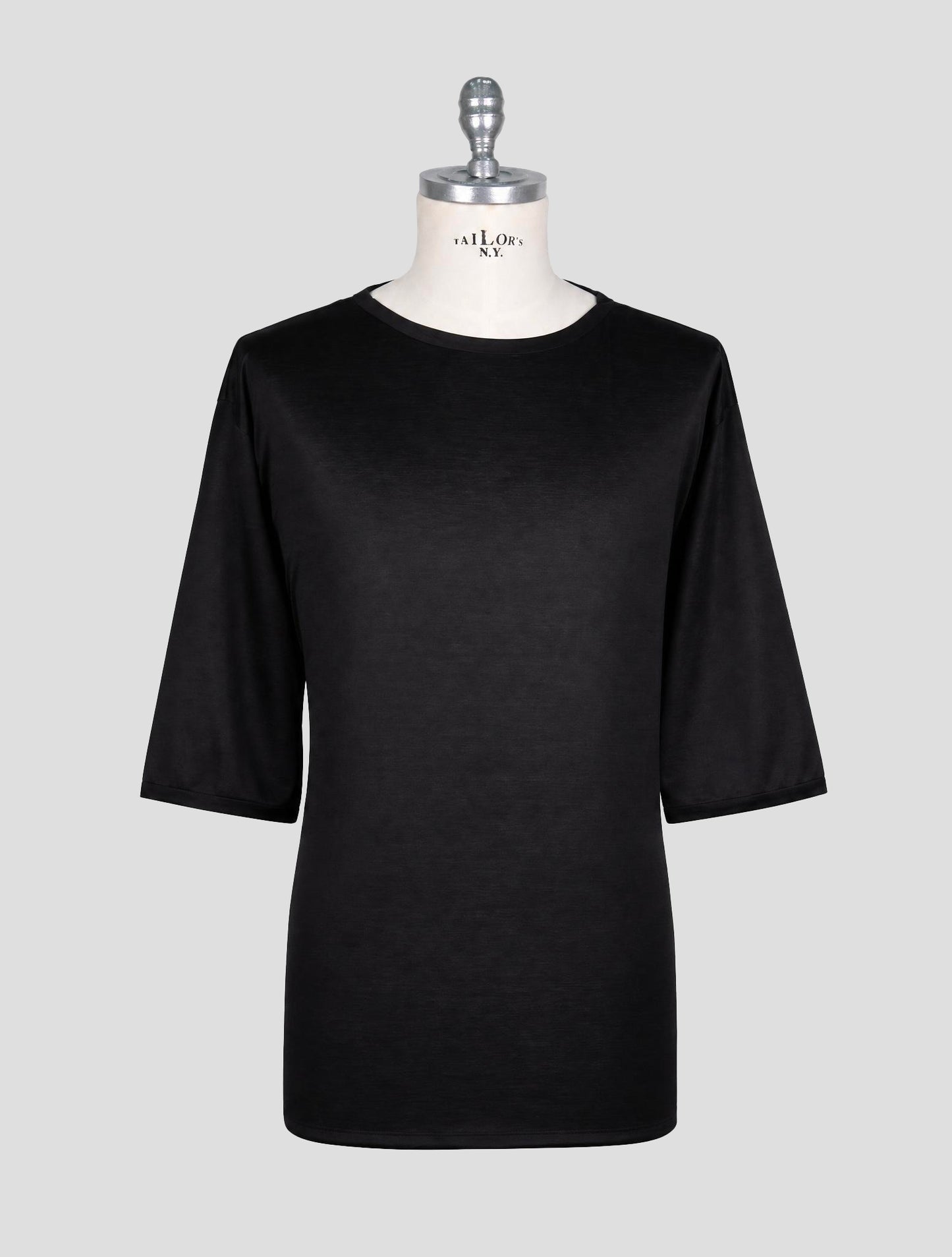 Kiton Black Cotton T-Shirt