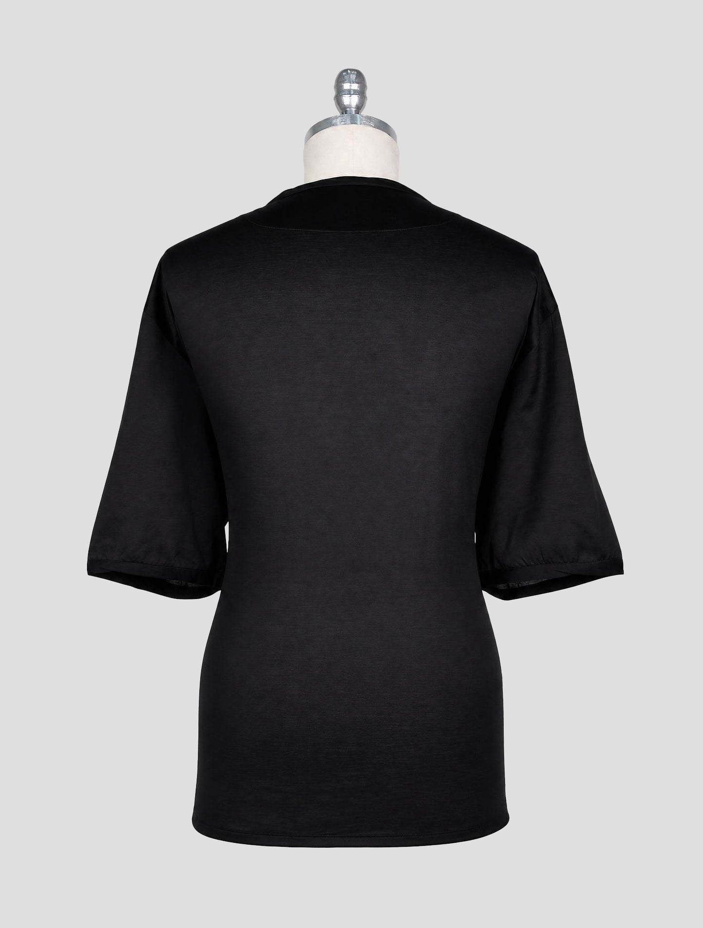Kiton Black Cotton T-Shirt