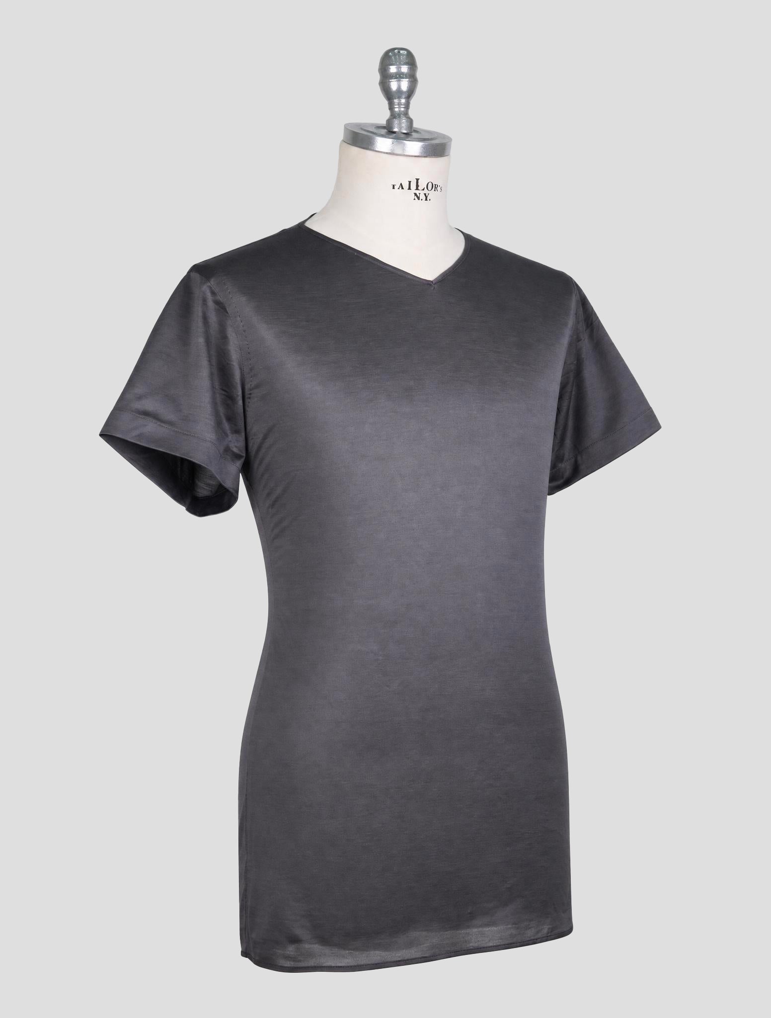 Kiton Gray Cotton T-Shirt