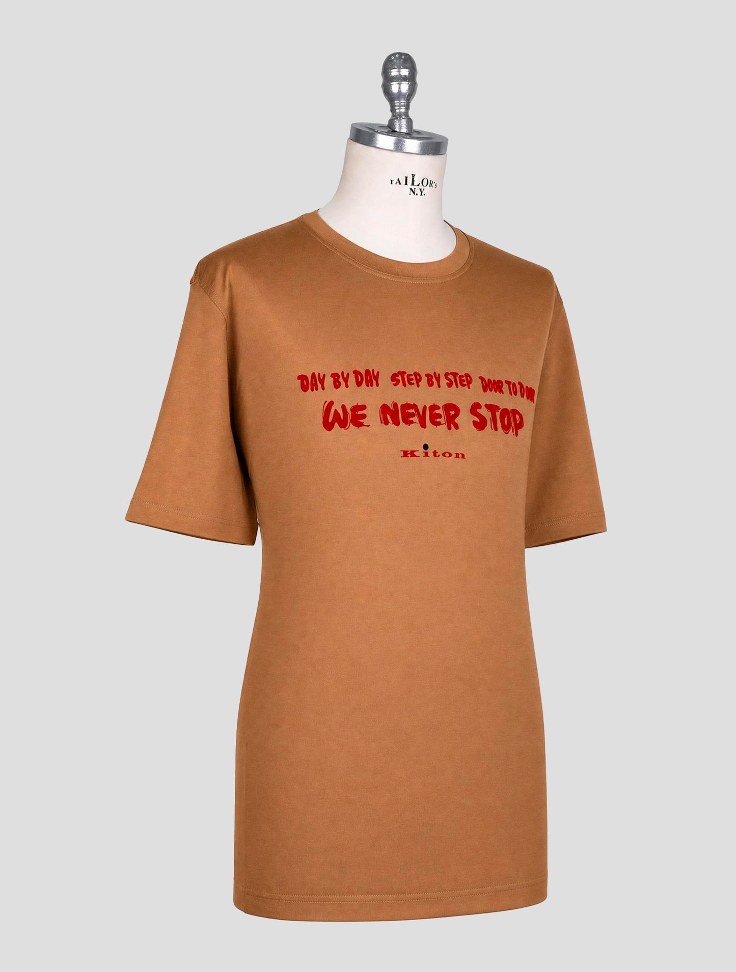 Kiton Brown Cotton T-Shirt