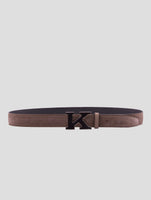 Kiton Brown Leather Suede Belt