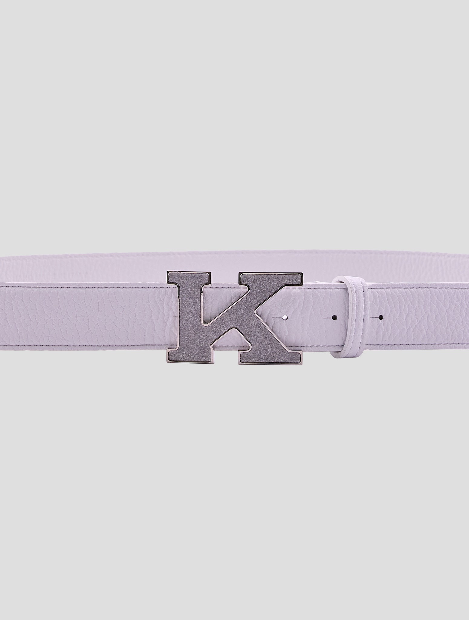 Kiton White Leather Belt