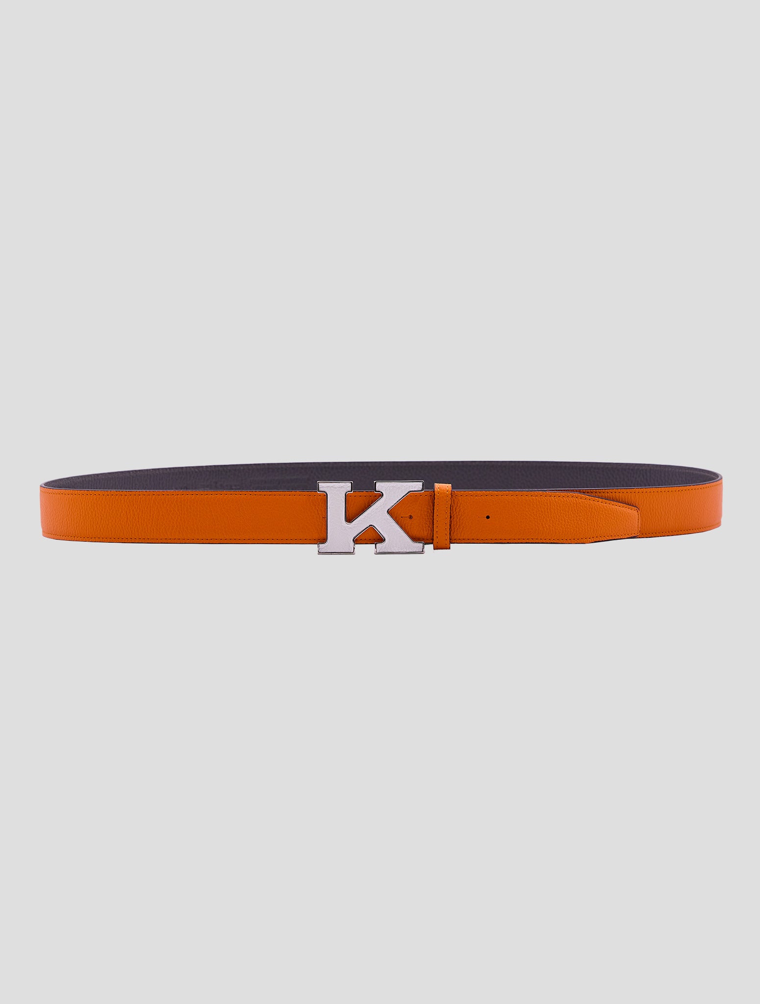 Kiton Orange Leather Belt