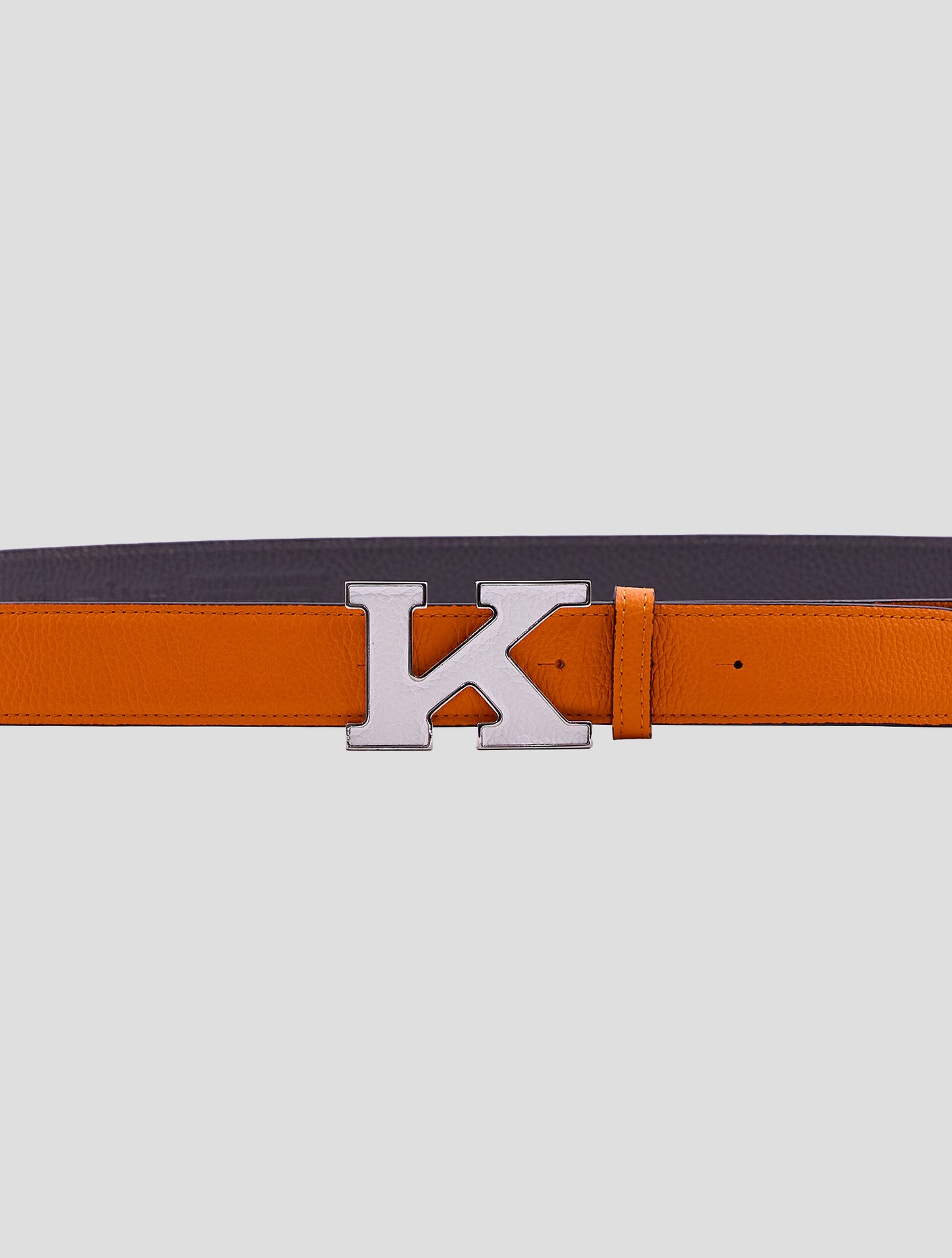 Kiton Orange Leather Belt