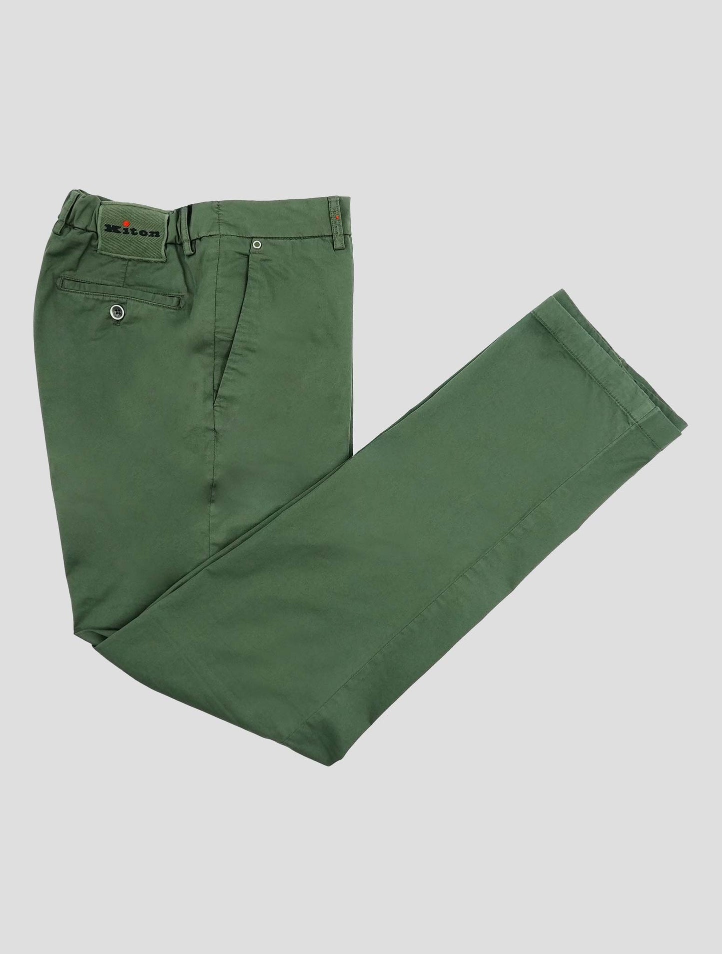 Kiton Green Cotton Ea Pants