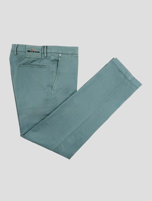 Kiton Gray Cotton Ea Pants