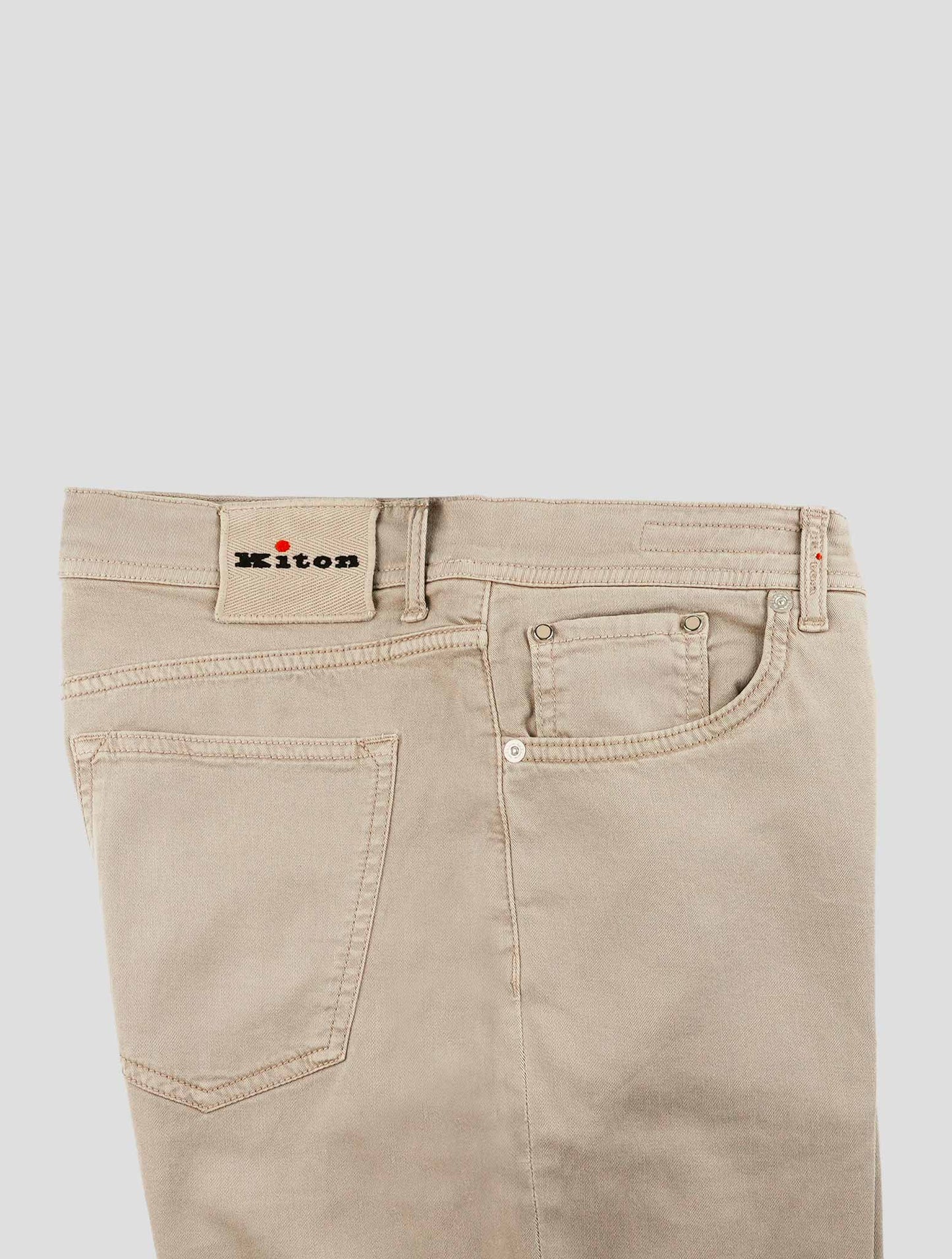 Kiton Beige Lyocell Ea Jeans