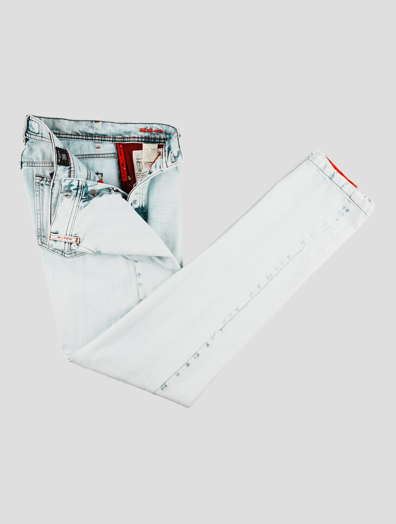 Kiton Light Blue Cotton Ea Jeans