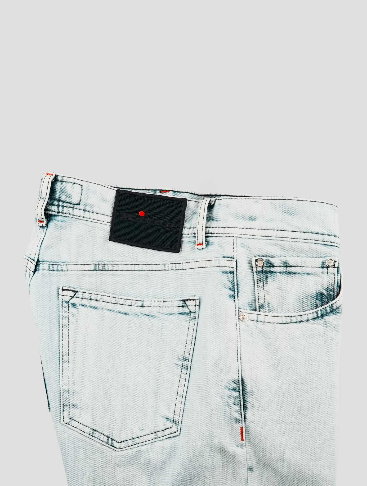 Kiton Light Blue Cotton Ea Jeans