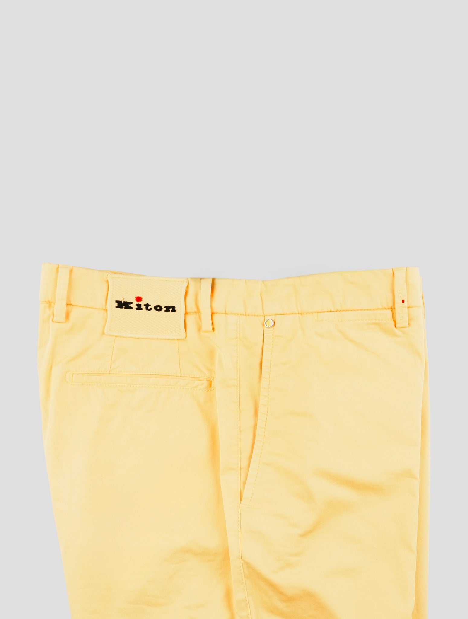 Kiton Yellow Cotton Ea Pants